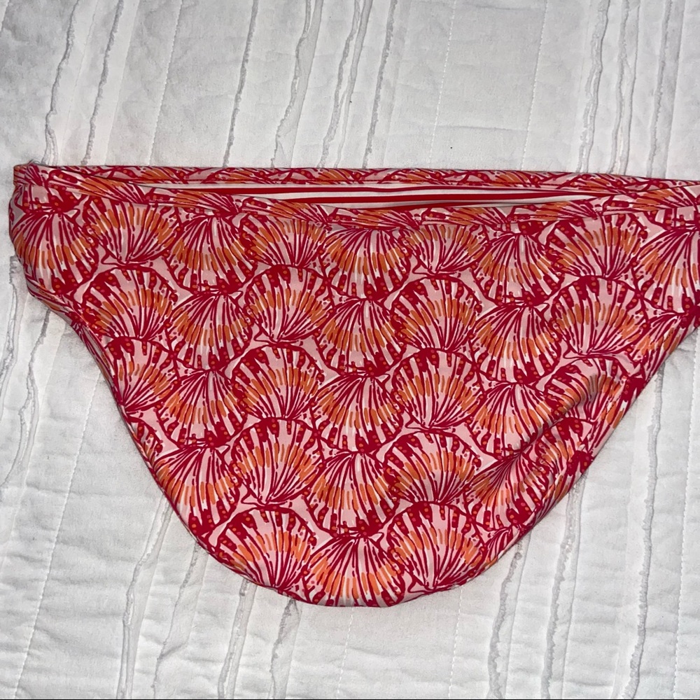 Athleta women’s XS reversible print coral/orange Bikini Bottoms